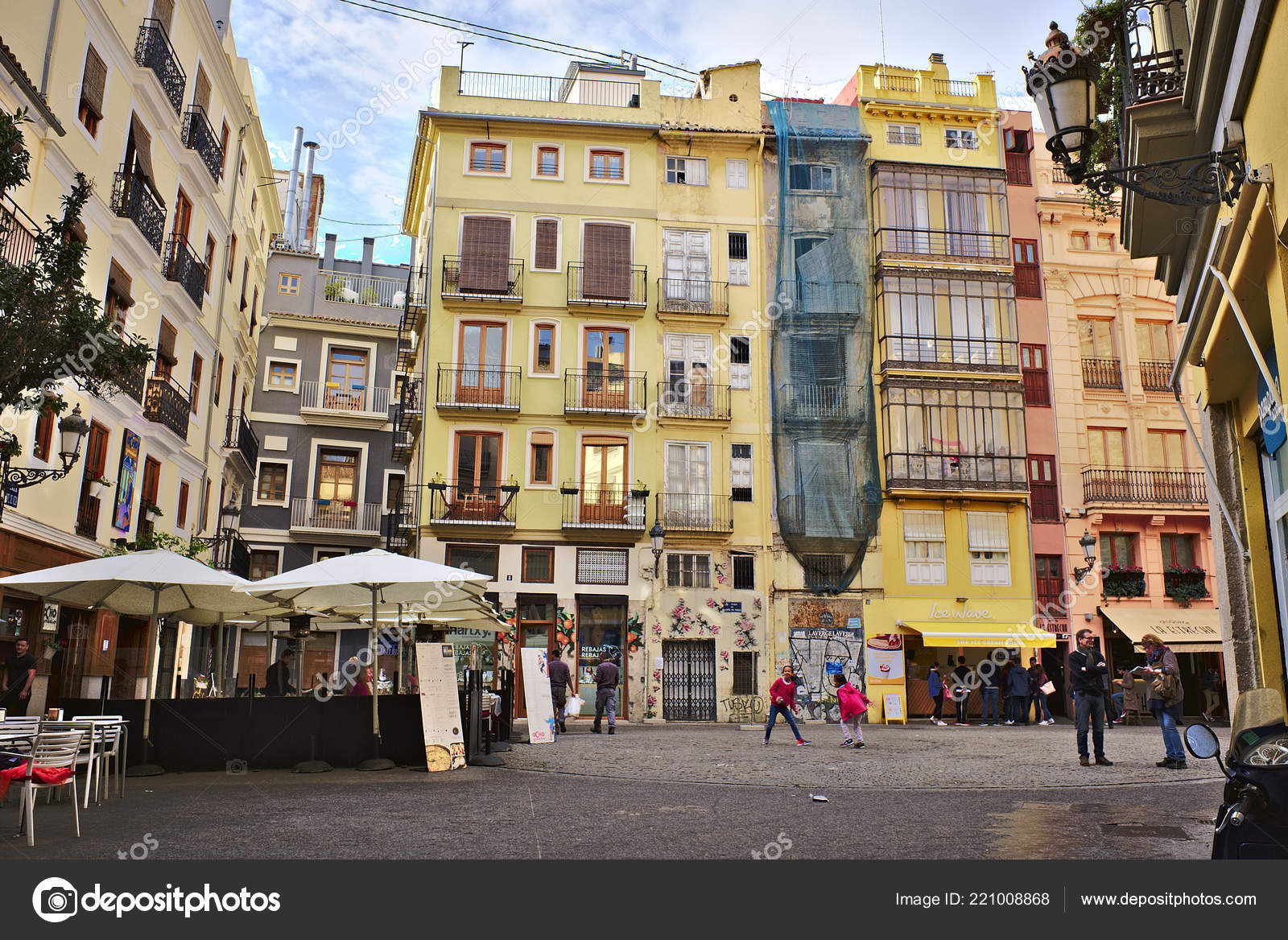 Plaza Lope Vega Historical Center Valencia Spain Stock Editorial
