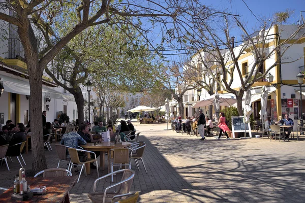 Centro histórico da cidade de Ibiza Imagens De Bancos De Imagens