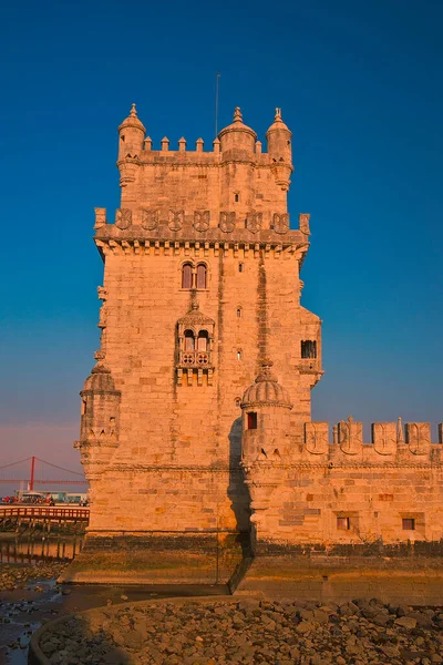 Torre Belem Oud Militair Gebouw Bij Taag Lissabon Portugal — Stockfoto