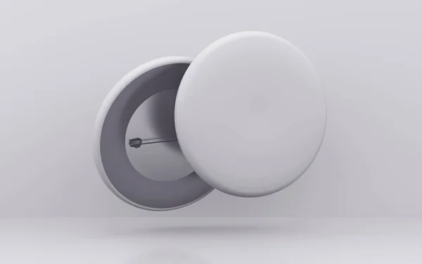 Boş beyaz uçan rozeti. 3d illüstrasyon izole beyaz arka plan üzerinde stok görüntü