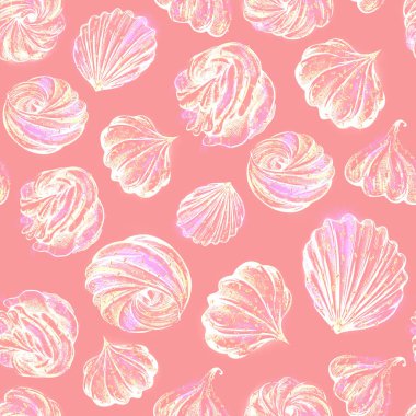 El merengue pembe desen tatlı çekilmiş