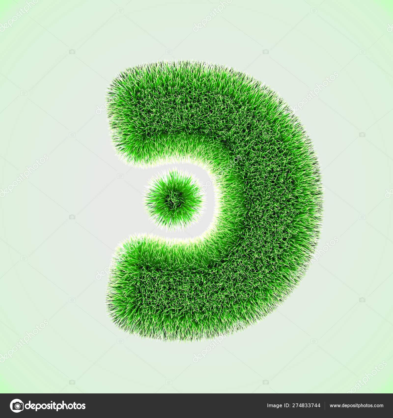 Grass Hebrew Letter Kaf Hebrew Alphabet Isolated White Ecology Symbol Stock Photo C Stasysin 274833744