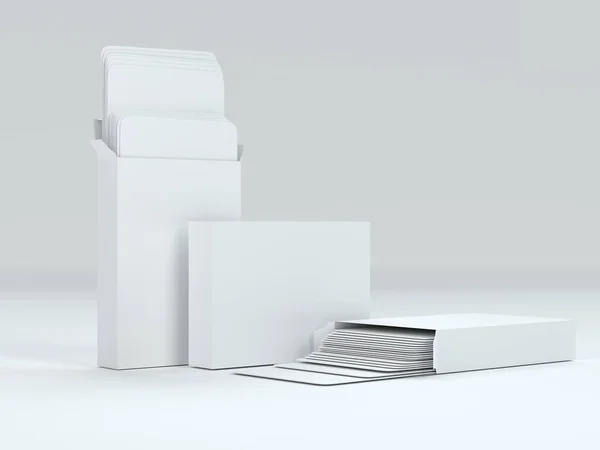 Oyun kartları maketi beyaz masa 3D görüntüleme iskambil kağıtları izole