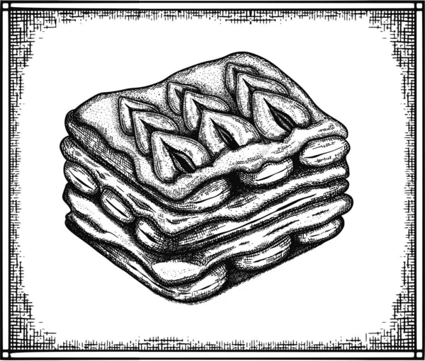 Шматок вектора tiramisu з полуницею. Традиційний італійський десерт у стилі десерту.. — стоковий вектор
