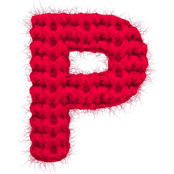 İngilizce 3D işlemeli alfabe yünü izole edilmiş. Sıcak noel kartpostalları için harika.