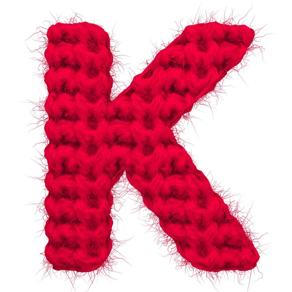 Russian 3d rendering alphabet wool knitted isolated. Отлично подходит для теплых открыток — стоковое фото
