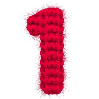 İngilizce 3D işlemeli alfabe yünü izole edilmiş. Sıcak noel kartpostalları için harika.