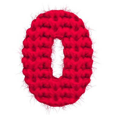 İngilizce 3D işlemeli alfabe yünü izole edilmiş. Sıcak noel kartpostalları için harika.