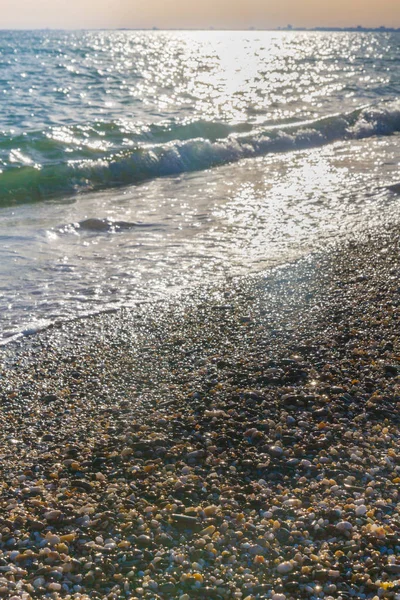 Günbatımı güneşli yaz gündüz sahilde