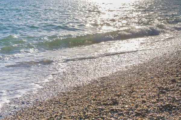 Günbatımı güneşli yaz gündüz sahilde