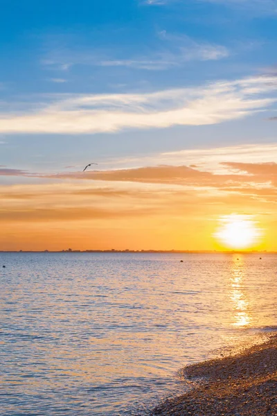 Beautiful Summer Sunset Clouds Sea — Stock Photo, Image