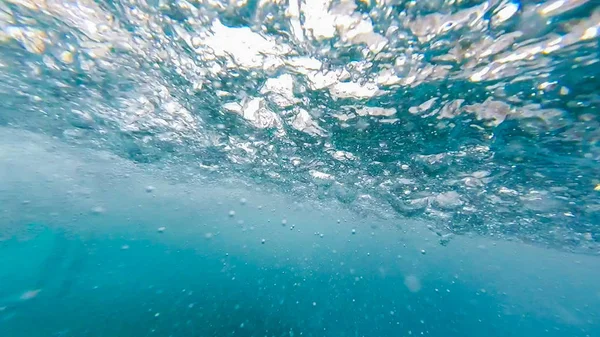 Foto Bajo Agua Del Agua Piscina Parque Con Burbujas —  Fotos de Stock