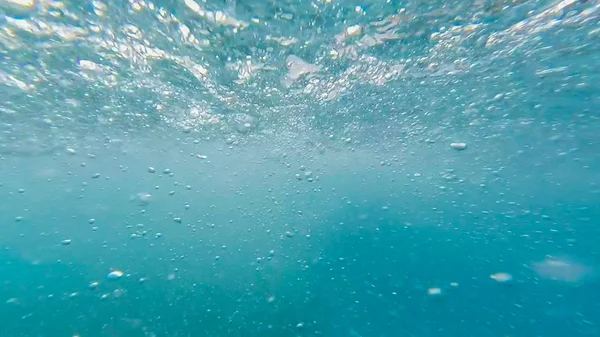 Foto Bajo Agua Del Agua Piscina Parque Con Burbujas —  Fotos de Stock