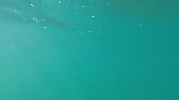 Подводный Вид Море Пузырьками Движения — стоковое фото