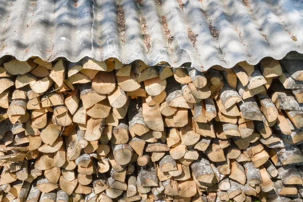 Wood Chopped Stack — Stock Photo, Image