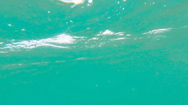 Foto Mar Submarino Con Burbujas Verano — Foto de Stock