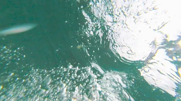 Photo Underwater Sea Bubbles Summer — Stock Photo, Image