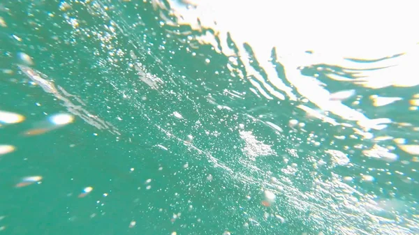 Foto Mar Submarino Con Burbujas Verano —  Fotos de Stock