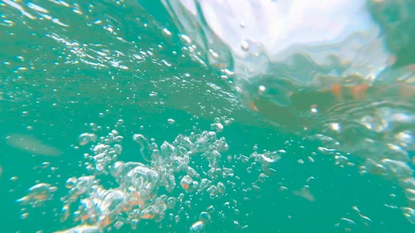 Photo Mer Sous Marine Avec Bulles Été — Photo