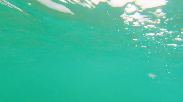 Foto Onderwater Zee Met Bubbels Zomer — Stockfoto