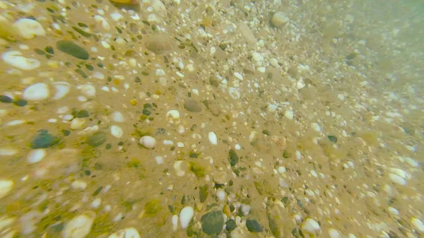 Foto Unterwasserboden Des Schwarzen Meeres Mit Steinen Und Kieseln Sommer — Stockfoto