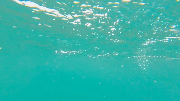 Foto Mar Subaquático Com Bolhas Verão — Fotografia de Stock