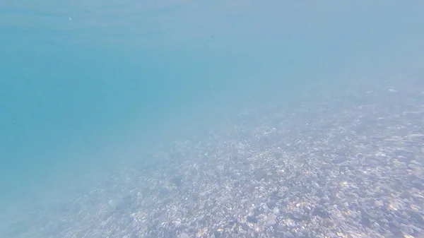 Photo Underwater Bottom Black Sea Stones Pebbles Summer — Stock Photo, Image