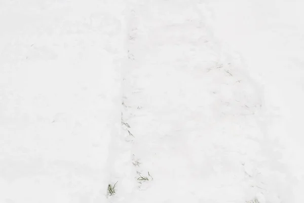 都市の冬に雪からのパスをクリーンアップします — ストック写真