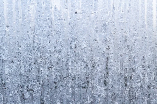 Frosty patterns on a frozen ice box in the early morning