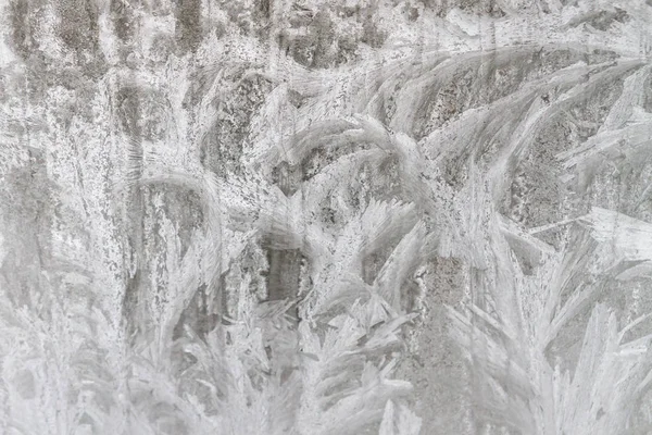 Frosty Patronen Een Bevroren Ijs Vak Vroege Ochtend — Stockfoto