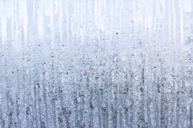 Sabahın erken saatlerinde bir donmuş buz soğuk desenleri kutu