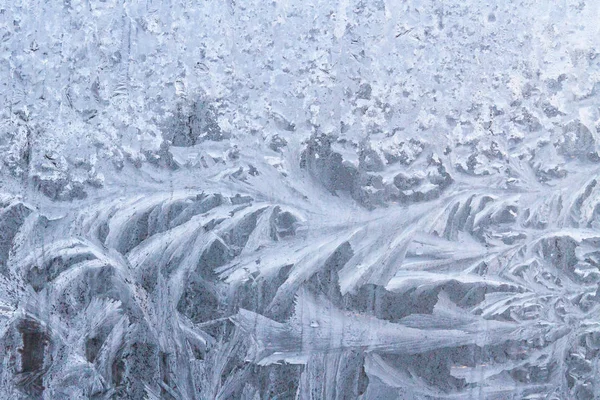 Frosty Patronen Een Bevroren Ijs Vak Vroege Ochtend — Stockfoto