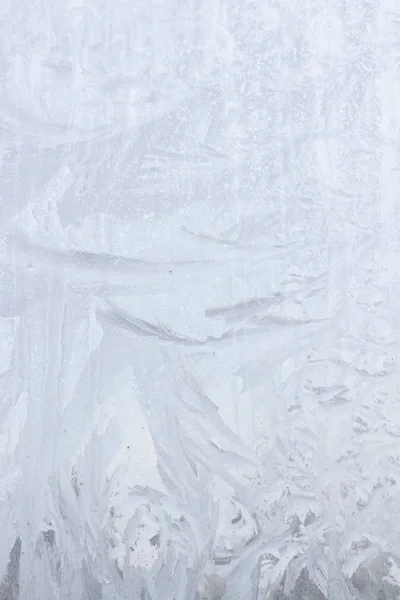 Frosty patterns on a frozen ice box in the early morning