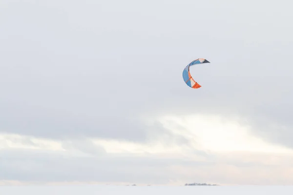 Koporye Lomonosov Distrito Leningrado Región Rusia Enero 2019 Esquí Kitesurf — Foto de Stock