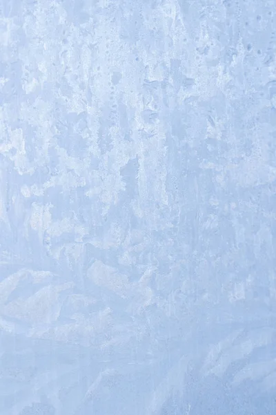 Padrões Gelados Uma Caixa Gelo Congelada Início Manhã — Fotografia de Stock