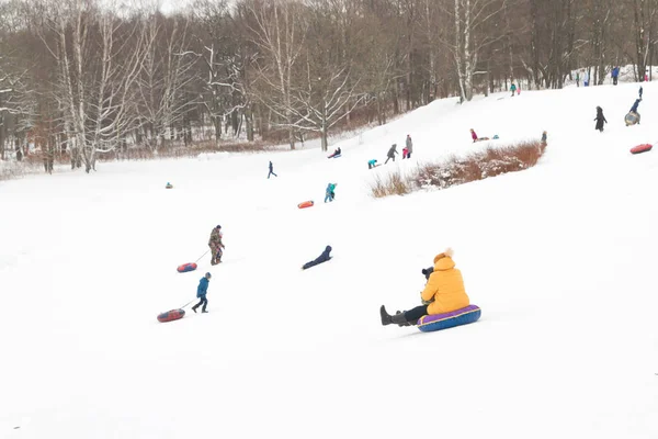 Alexandria Park Peterhof San Pietroburgo Russia Gennaio 2019 Sci Invernale — Foto Stock