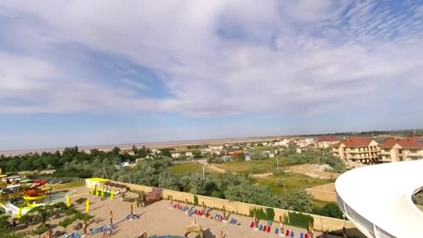 Water Park Banana Republic Evpatoria Crimea Ukraine Червня 2018 Водопарк — стокове відео