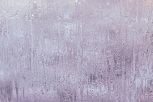 Замороженное Окно Зимой Капельницами Капельницами — стоковое фото