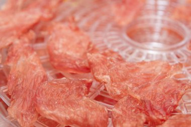 Kurutulmuş hindi eti sebze için elektrikli kurutma makinesi üzerine pişirilir 