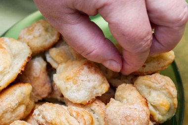 Hazır köy peyniri bisküvi şeker serpilir bir 