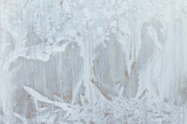 Sabahın erken saatlerinde bir donmuş buz soğuk desenleri kutu