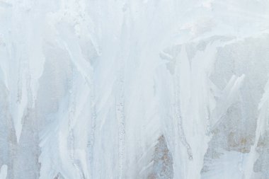 Sabahın erken saatlerinde bir donmuş buz soğuk desenleri kutu