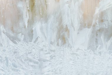 Sabahın erken saatlerinde bir donmuş buz soğuk desenleri kutu