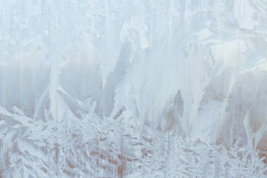 Sabahın erken saatlerinde bir donmuş buz soğuk desenleri kutu