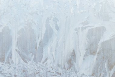 Sabahın erken saatlerinde bir donmuş buz soğuk desenleri kutu