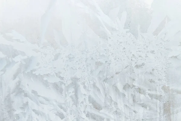 Frosty patterns on a frozen ice box in the early morning