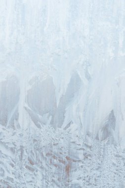 Sabahın erken saatlerinde bir donmuş buz soğuk desenleri kutu