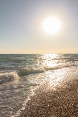 Yaz aylarında gün batımında Karadeniz manzarası