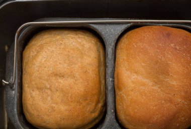 Ev yapımı ekmek bir ekmek makinesinde pişirilir.