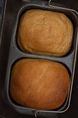 Ev yapımı ekmek bir ekmek makinesinde pişirilir.